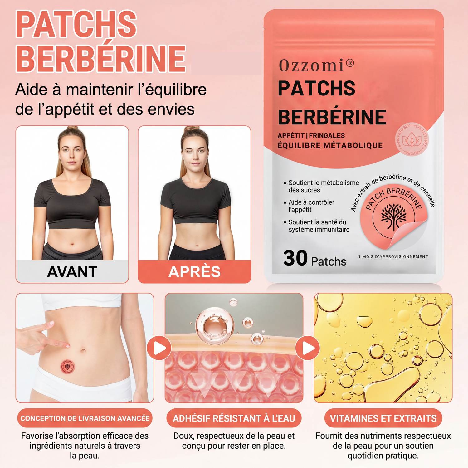Patchs Berbérine : Soutien Métabolique Avancé Ozzomi